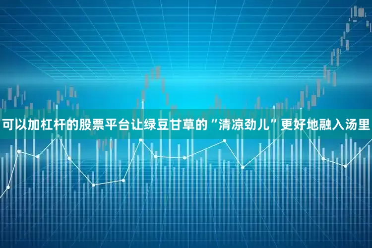可以加杠杆的股票平台让绿豆甘草的“清凉劲儿”更好地融入汤里
